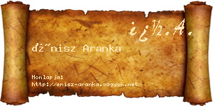 Énisz Aranka névjegykártya